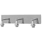 Meyda Lighting Metro Fusion 24" 3-Light Chrome Licorice Vanity Light With Clear & Black Strips Shade Glass