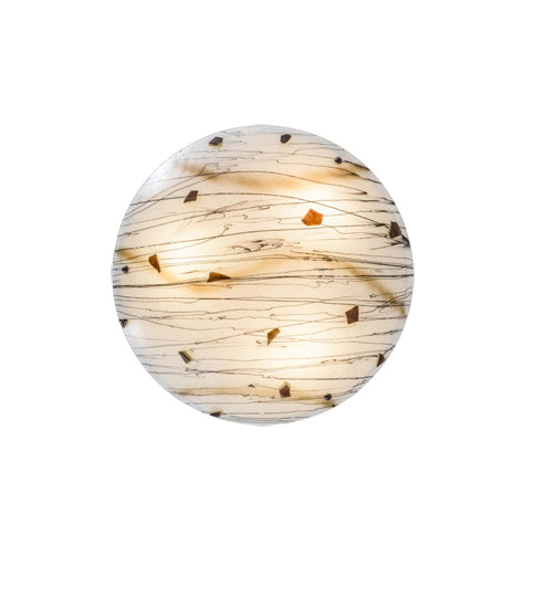 Meyda Lighting Metro Fusion 24" 3-Light Cosmic Silver Vein Ramoscelli Inverted Pendant Light With Multi-Colored Shade Glass
