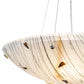 Meyda Lighting Metro Fusion 24" 3-Light Cosmic Silver Vein Ramoscelli Inverted Pendant Light With Multi-Colored Shade Glass