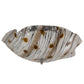 Meyda Lighting Metro Fusion 24" 3-Light Nickel Ramoscelli Flush Mount Light With Brown & White Fused Shade Glass