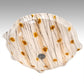 Meyda Lighting Metro Fusion 24" 3-Light Nickel Ramoscelli Flush Mount Light With Brown & White Fused Shade Glass