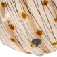 Meyda Lighting Metro Fusion 24" 3-Light Nickel Ramoscelli Flush Mount Light With Brown & White Fused Shade Glass