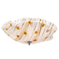 Meyda Lighting Metro Fusion 24" 3-Light Nickel Ramoscelli Flush Mount Light With Brown & White Fused Shade Glass