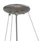 Meyda Lighting Metro Fusion 24" 3-Light Nickel Ramoscelli Inverted Pendant Light With White Fused Shade Glass