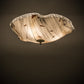Meyda Lighting Metro Fusion 24" 3-Light Silver Ramoscelli Flush Mount Light With White Iridescent & Black Twig Shade Glass