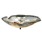Meyda Lighting Metro Fusion 24" 3-Light Silver Ramoscelli Flush Mount Light With White Iridescent & Black Twig Shade Glass
