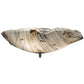 Meyda Lighting Metro Fusion 24" 3-Light Silver Ramoscelli Flush Mount Light With White Iridescent & Black Twig Shade Glass