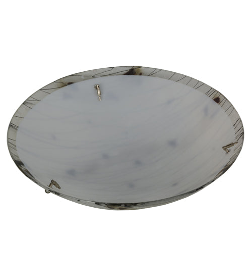 Meyda Lighting Metro Fusion 24"W x 6"H White Iridescent Ramoscelli Shade Glass