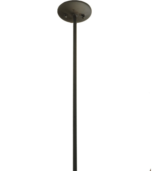 Meyda Lighting Metro Fusion 25" 3-Light Craftsman Brown Inverted Pendant Light With White Ramoscelli Shade Glass