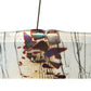 Meyda Lighting Metro Fusion 25" 3-Light Craftsman Brown Inverted Pendant Light With White Ramoscelli Shade Glass