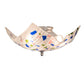 Meyda Lighting Metro Fusion 25" 3-Light Nickel Tossalad Flush Mount Light With Multi-Colored Confetti Shade Glass