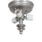 Meyda Lighting Metro Fusion 25" 3-Light Nickel Tossalad Flush Mount Light With Multi-Colored Confetti Shade Glass