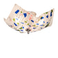 Meyda Lighting Metro Fusion 25" 3-Light Nickel Tossalad Flush Mount Light With Multi-Colored Confetti Shade Glass