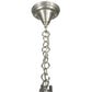 Meyda Lighting Metro Fusion 26" 4-Light Silver Saturno Inverted Pendant Light With Amber & White Shade Glass