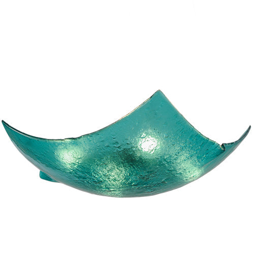 Meyda Lighting Metro Fusion 26"W x 7"H Fused Aquamarine Crinkle Shade Glass