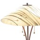 Meyda Lighting Metro Fusion 27" 3-Light Natural Rust Branches Table Lamp With Sunset Beige Art Shade Glass