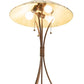 Meyda Lighting Metro Fusion 27" 3-Light Natural Rust Branches Table Lamp With Sunset Beige Art Shade Glass