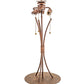 Meyda Lighting Metro Fusion 27" 3-Light Natural Rust Branches Table Lamp With Sunset Beige Art Shade Glass
