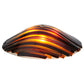 Meyda Lighting Metro Fusion 28" 3-Light Black Marina Table Lamp With Amber and Smoke Shade Glass
