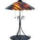 Meyda Lighting Metro Fusion 28" 3-Light Black Marina Table Lamp With Amber and Smoke Shade Glass