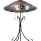 Meyda Lighting Metro Fusion 28" 3-Light Black Marina Table Lamp With Amber and Smoke Shade Glass