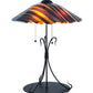 Meyda Lighting Metro Fusion 28" 3-Light Black Marina Table Lamp With Amber and Smoke Shade Glass