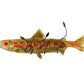 Meyda Lighting Metro Fusion 29" 2-Light Black Brown Trout Wall Sconce With Multi-Colored Shade Glass