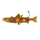 Meyda Lighting Metro Fusion 29" 2-Light Black Brown Trout Wall Sconce With Multi-Colored Shade Glass