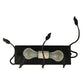 Meyda Lighting Metro Fusion 29" 2-Light Black Brown Trout Wall Sconce With Multi-Colored Shade Glass