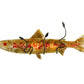 Meyda Lighting Metro Fusion 29" 2-Light Black Brown Trout Wall Sconce With Multi-Colored Shade Glass