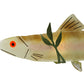 Meyda Lighting Metro Fusion 29" 2-Light Tarnished Copper Rainbow Trout Wall Sconce With Multi-Colored Shade Glass