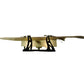 Meyda Lighting Metro Fusion 29" 2-Light Tarnished Copper Rainbow Trout Wall Sconce With Multi-Colored Shade Glass