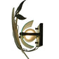 Meyda Lighting Metro Fusion 29" 2-Light Tarnished Copper Rainbow Trout Wall Sconce With Multi-Colored Shade Glass