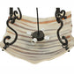 Meyda Lighting Metro Fusion 29" 4-Light Wrought Iron Marina Inverted Pendant Light With Multi-Colored Shade Glass