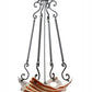 Meyda Lighting Metro Fusion 29" 4-Light Wrought Iron Marina Inverted Pendant Light With Multi-Colored Shade Glass