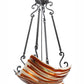 Meyda Lighting Metro Fusion 29" 4-Light Wrought Iron Marina Inverted Pendant Light With Multi-Colored Shade Glass