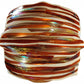 Meyda Lighting Metro Fusion 29" 4-Light Wrought Iron Marina Inverted Pendant Light With Multi-Colored Shade Glass