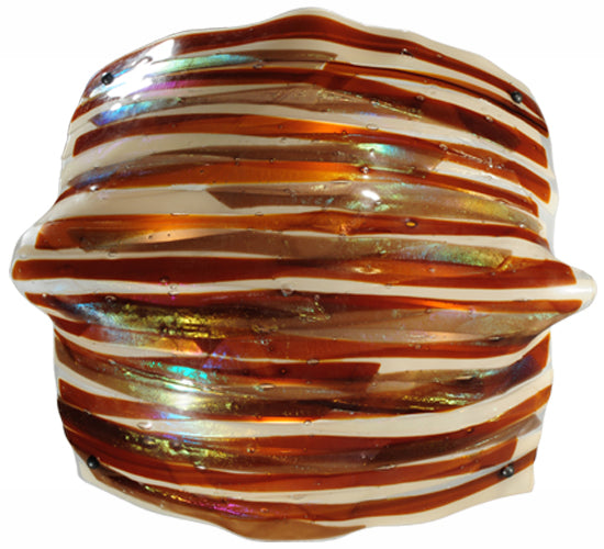 Meyda Lighting Metro Fusion 29" 4-Light Wrought Iron Marina Inverted Pendant Light With Multi-Colored Shade Glass