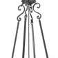 Meyda Lighting Metro Fusion 29" 4-Light Wrought Iron Marina Inverted Pendant Light With Multi-Colored Shade Glass