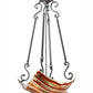 Meyda Lighting Metro Fusion 29" 4-Light Wrought Iron Marina Inverted Pendant Light With Multi-Colored Shade Glass