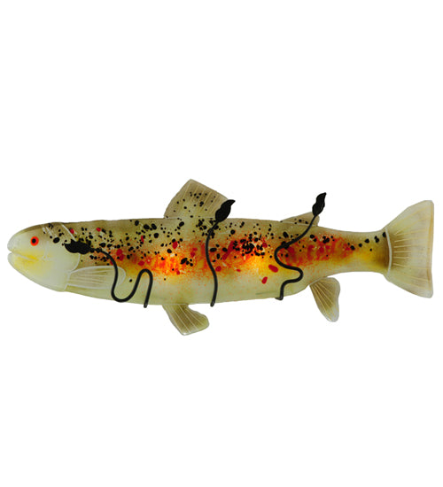 Meyda Lighting Metro Fusion 29.5" 2-Light Black Wall Sconce With Brown Trout Shade Glass