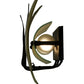 Meyda Lighting Metro Fusion 29.5" 2-Light Black Wall Sconce With Brown Trout Shade Glass