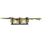 Meyda Lighting Metro Fusion 29.5" 2-Light Black Wall Sconce With Brown Trout Shade Glass