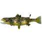 Meyda Lighting Metro Fusion 29.5" 2-Light Black Wall Sconce With Hunter Green and Brown Trout Shade Glass