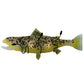 Meyda Lighting Metro Fusion 29.5" 2-Light Black Wall Sconce With Hunter Green and Brown Trout Shade Glass