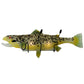Meyda Lighting Metro Fusion 29.5" 2-Light Black Wall Sconce With Hunter Green and Brown Trout Shade Glass