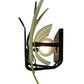 Meyda Lighting Metro Fusion 29.5" 2-Light Black Wall Sconce With Hunter Green and Brown Trout Shade Glass