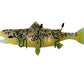Meyda Lighting Metro Fusion 29.5" 2-Light Black Wall Sconce With Hunter Green and Brown Trout Shade Glass