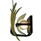 Meyda Lighting Metro Fusion 29.5" 2-Light Black Wall Sconce With Multi-Colored Brown Trout Shade Glass