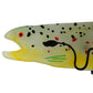 Meyda Lighting Metro Fusion 29.5" 2-Light Black Wall Sconce With Multi-Colored Brown Trout Shade Glass